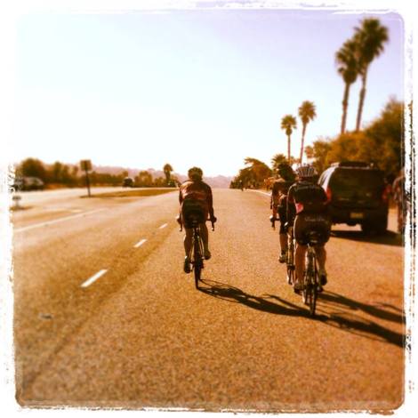 Team Fun heads south on the Coast Highway.