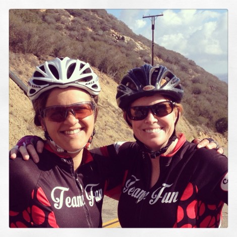 Heather B and Jill at the top of Mt. Israel. Jill's second effort on the climb, with huge improvement!