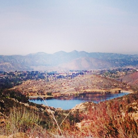 View on Lake Poway from above