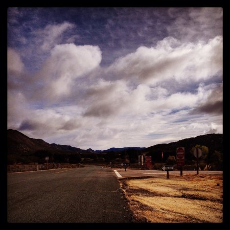 The start of Kitchen Creek road.
