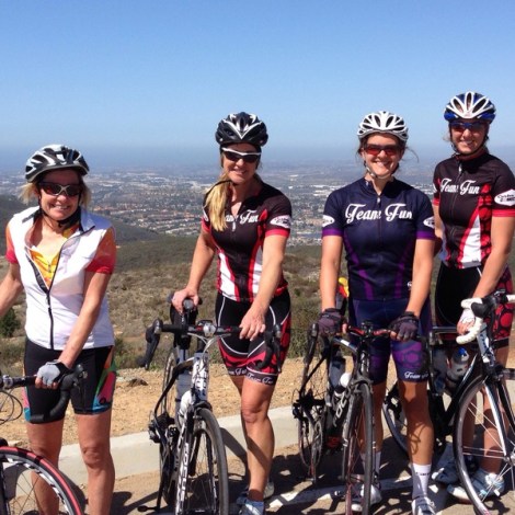 Keely, Judy, Heather and Candace at Double Peak park.