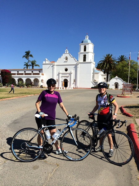 Cele and Suzanne at Mission San Luis Rey.