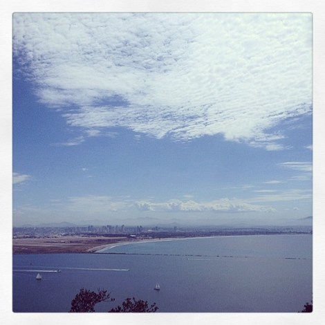 View out onto San Diego Harbor