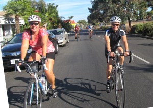 C group on the sharrow lane through Leucadia.