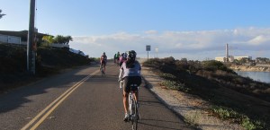 A & B gals skirting the Agua Hediona on Adams St.