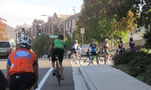 A & B groups were still together on the San Elijo Hills.