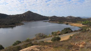 Lake Wohlford & Lake Wohlford Rd from the overlook.