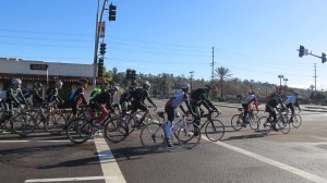 SDBC Holiday Toy Riders turning into Old Town.