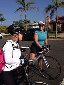 Miki & Laura thought Pt Loma seems to have shrunk a bit since their last ride.