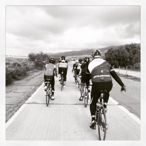 The group heading north toward San Onofre campground