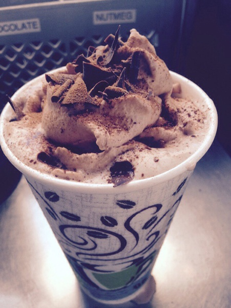 Laura's Mexican hot chocolate reward for leading C group (Heather says, that's what I want next time!)