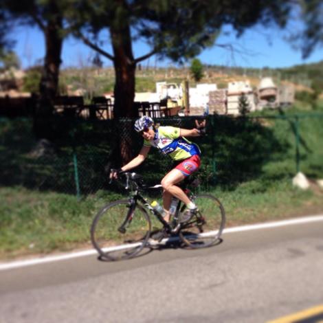 Judy topping out on Bandy Canyon