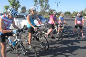 Pre-ride briefing at Santee Towne Center.