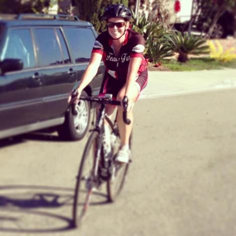 Jill always smiles at the top of the hill