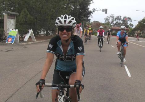 Lauren smiling as the group headed out in La Jolla.