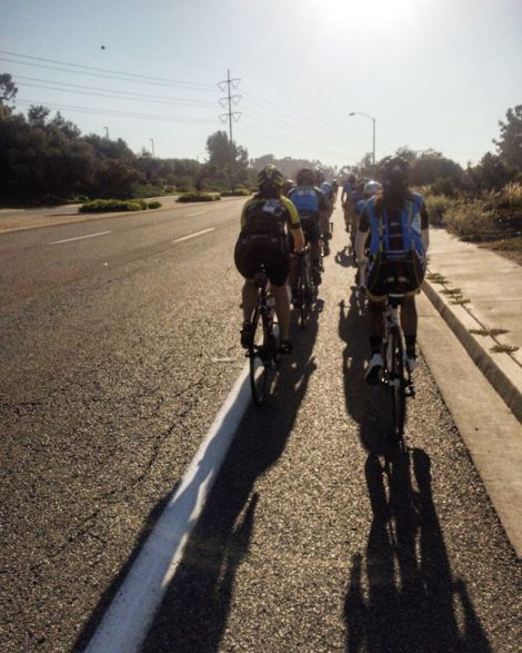 Jill captures a great shop of the fuller group heading out from the start