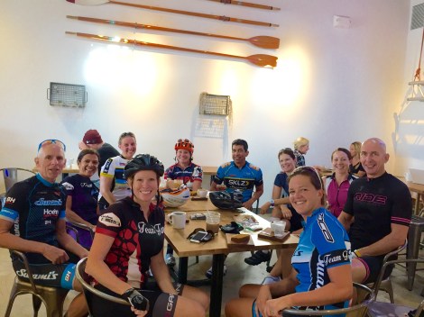 Clockwise from left front: Jill, Dave, Melina, Heather K, Troy, Kerry, Caroline, Jeff, Heather B. Photo credit: Eileen